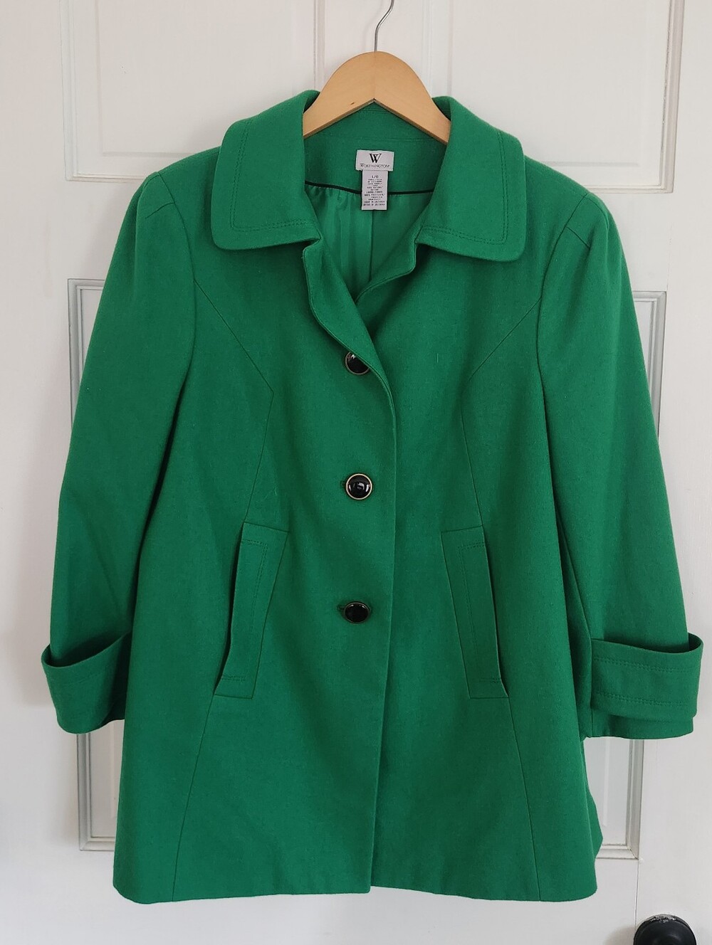 Worthington Green Wool Peacoat